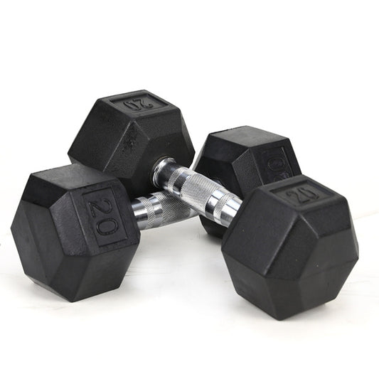 20LB 2 HDRS Rubber Coated Dumbbells
